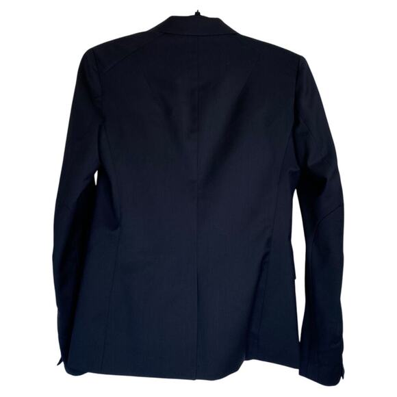 RAG & BONE Wool Cupro Blazer Size 2 Black Minimalist Workwear Suit Jacket - Picture 2 of 7